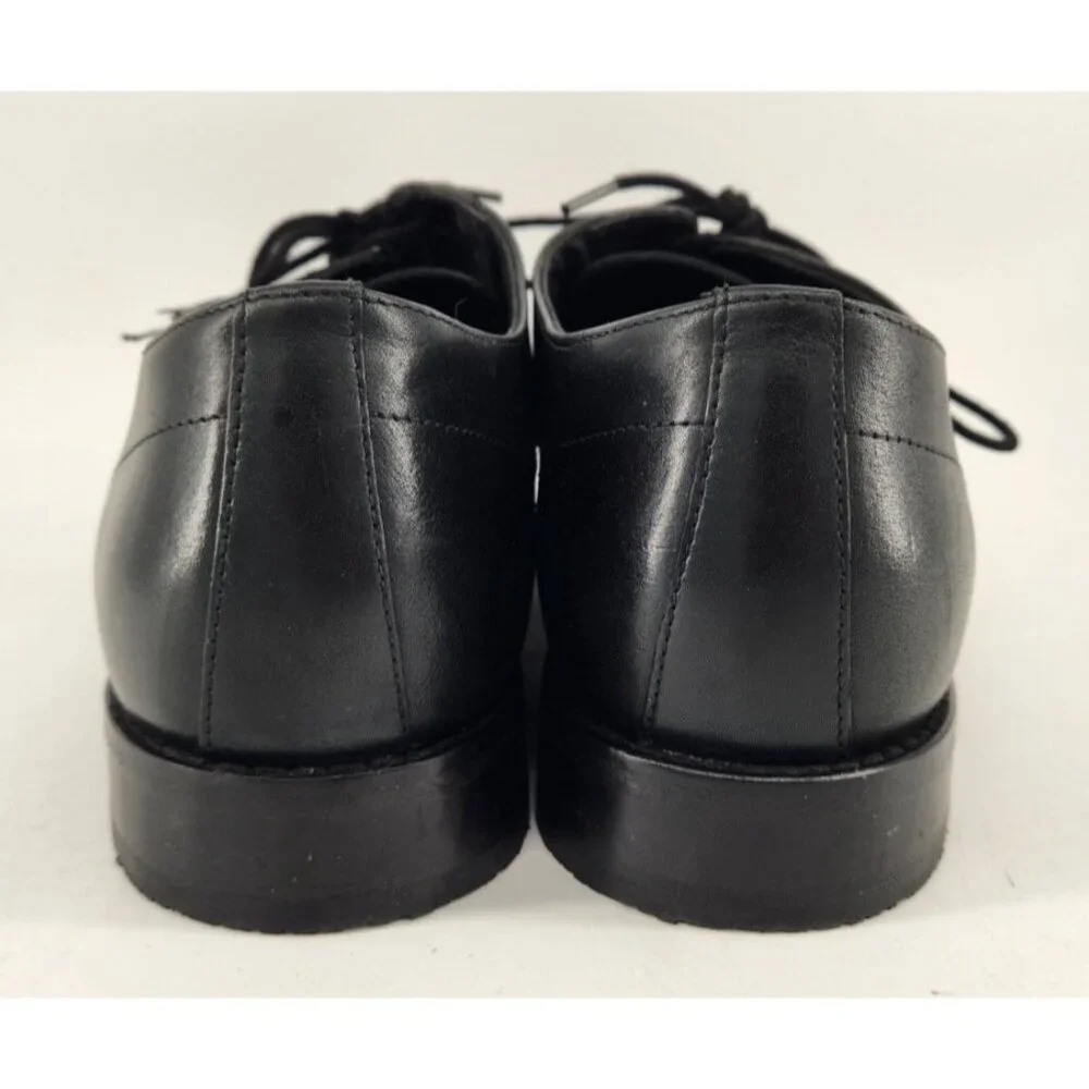 Bostonian Nantucket Dress Shoes Men's‎ 10 W Wide Cap Toe Black Leather Oxford